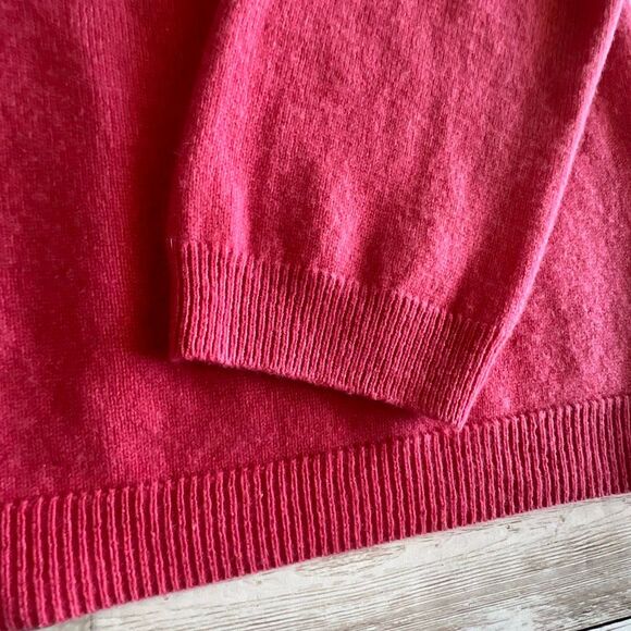 TALBOTS 100% Cashmere Sweater Large Pink Jumper Soft Lightweight Quiet Luxury - Picture 5 of 10